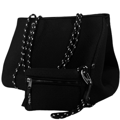 Black With Purple Detail Neoprene Tote Bag – Sistique Boutique