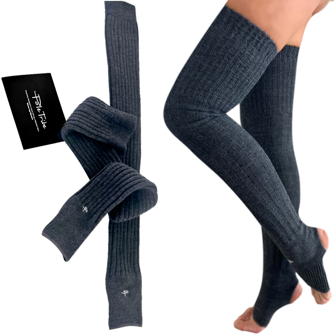 Thigh High Leg Warmers for Women - with Silicon, Large size - Pole Tribe